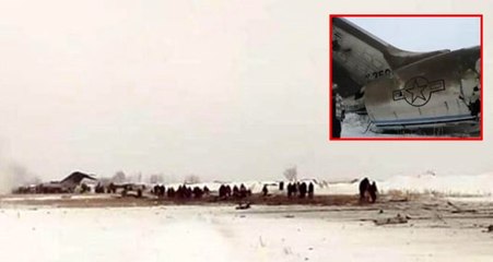 Taliban'ın düşürdüğü iddia edilen ABD askeri uçağından ilk görüntüler geldi!