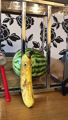 Banana Bandit kidnaps watermelon for Overgate Hospice