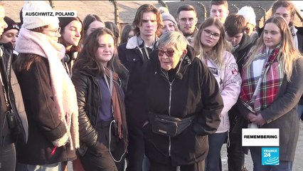 Auschwitz, 75 years on: Survivor returns to death camp to tell her story to a group of French students