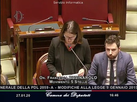 Francesca Businarolo intervento su prescrizione del reato, discussione generale (27.01.20)
