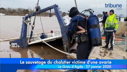 LE GRAU D'AGDE - Le sauvetage du chalutier victime d'une avarie