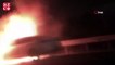 Kuzey Marmara Otoyolu’nda korkutan görüntü! Alev alev yandı!