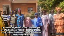 Solidarité  La Fondation Lucie Kaboré - Traoré vole au secours des déplacés
