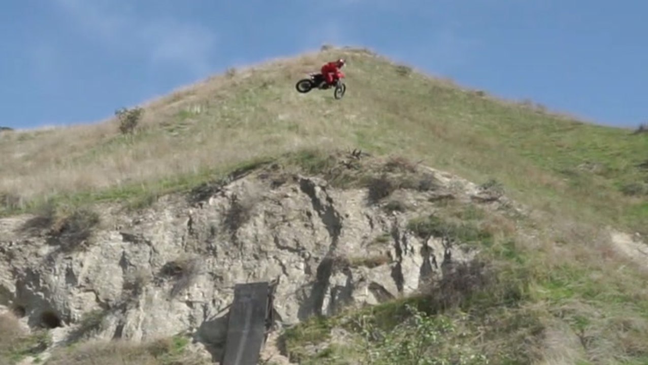 Jump A Dirt Bike Off A Massive Ramp? Challenge Accepted!
