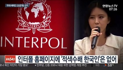 적색수배에도 인터폴 사이트엔 '전무'…이유는?