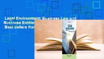 Legal Environment: Business Law and Business Entities (Aspen College Series)  Best Sellers Rank :