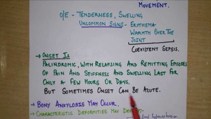 What is rheumatoid arthritis Part 2- clinical features(articular and extra articular),investigations