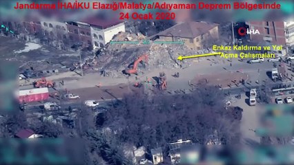 Milli İHA’ların gözünden deprem bölgesi