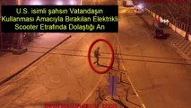 Halkın kullanması için sokakta bulunan elektrikli scooter çaldı