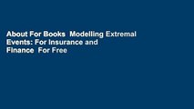 About For Books  Modelling Extremal Events: For Insurance and Finance  For Free