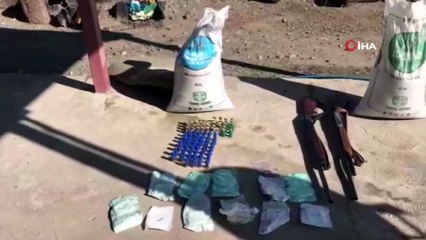 Teröristlerin inleri böyle imha edildi