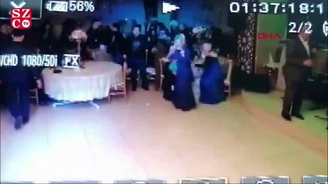 Düğün salonunda deprem paniği