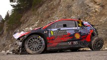 Sortie de route d'Ott Tänak pendant le Rallye Monte-Carlo 2020