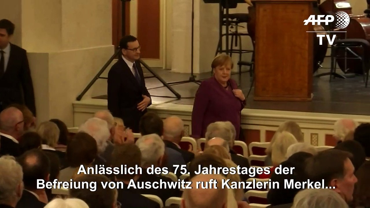 Merkel: Erinnerung an Auschwitz wach halten