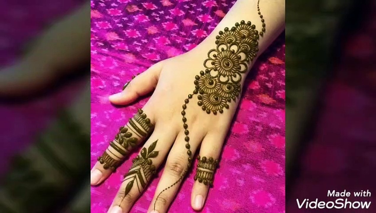 Simple and easy mehndi design for hand