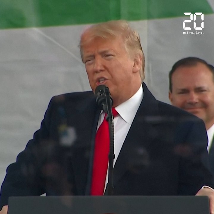 A la marche anti-avortement, le discours de Trump prend des allures de meeting de campagne