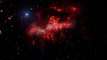 Nebula Red  space galaxy 3D in 4k