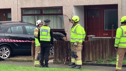 Car crashes into house in Kirkcaldy.