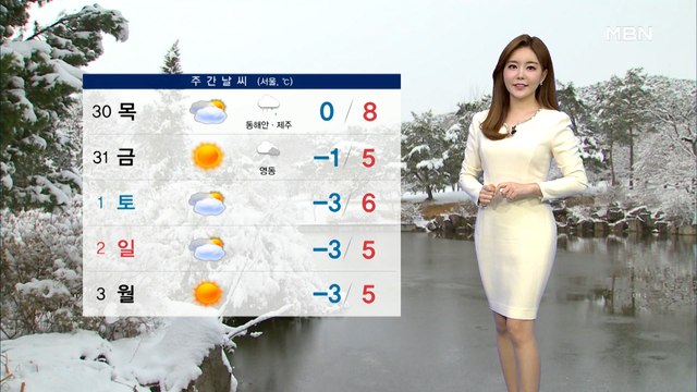내일 곳곳 비·눈…평년보다 높은 기온