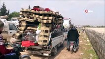 - Göç yolundaki sivillere acil yardım paketi- Bombalardan kaçarak İdlib kırsalına doğru göç eden sivillere yardım paketleri dağıtıldı