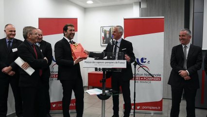 Visite du ministre de l'Intérieur à la Maison des sapeurs-pompiers, le 24 janvier 2020.