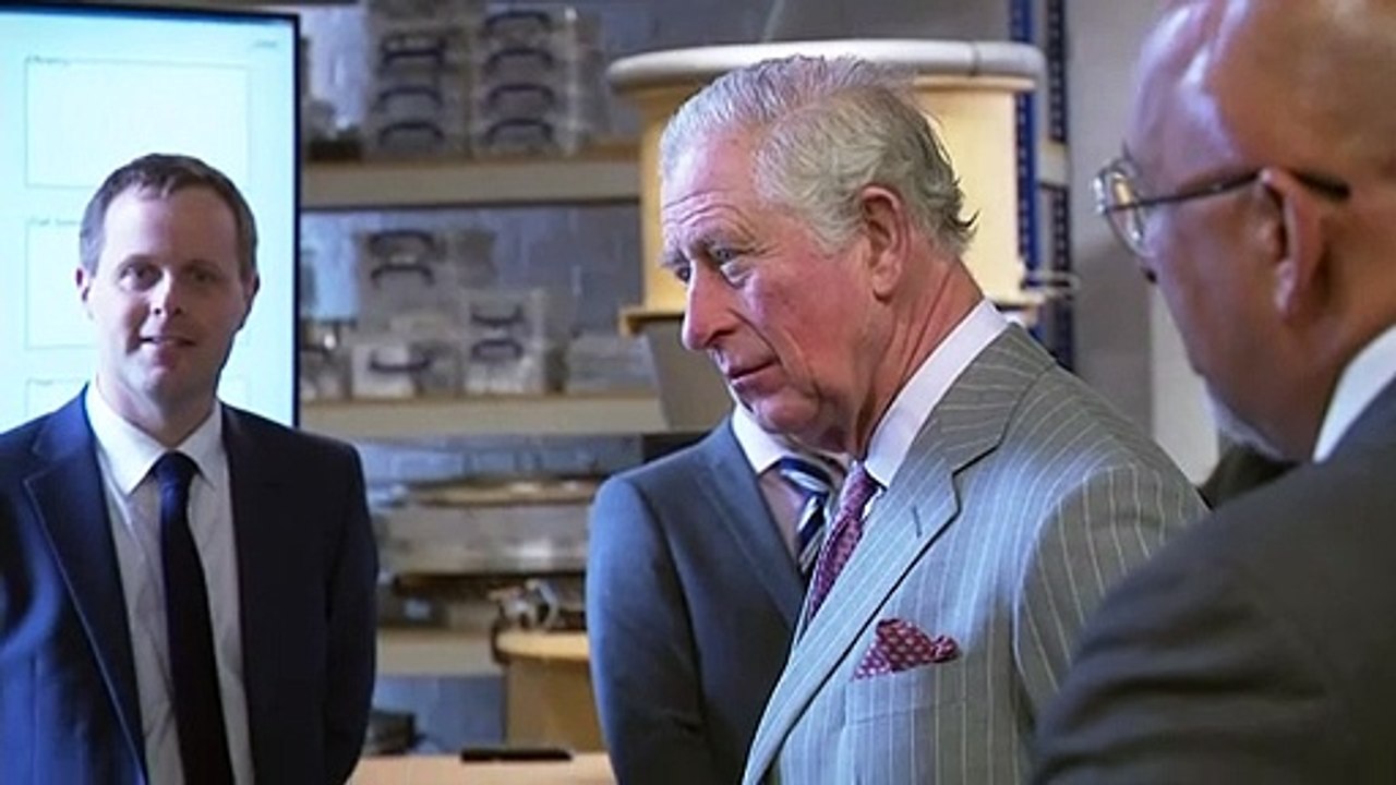 Prince of Wales tours Whittle Laboratory in Cambridge
