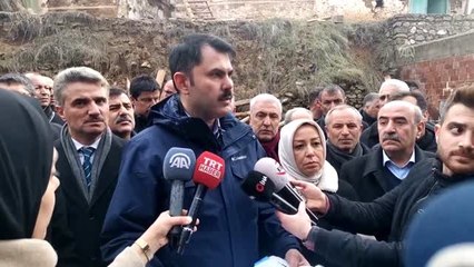 Bakan Kurum: "Doğanyol Merkezde 145 tane ağır hasar kayıtlı bina var"