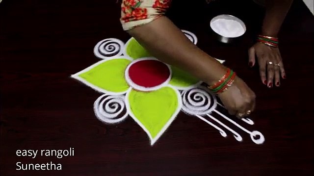 Beautiful rangoli muggulu Festival special kolam Latest designs with colors