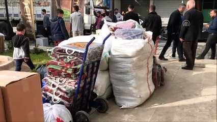 Depremzedelere Adana'dan yardım