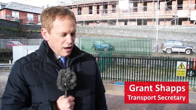 Secretary of State for Transport Grant Shapps visits Poulton-le-Fylde to announce £500m to bring back historic Beeching rail lines