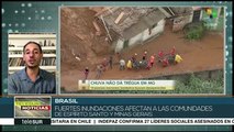 Lluvias suman decenas de muertos y miles de desalojados en Brasil