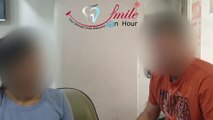 A happy couple from Australia sharing their Smile in Hour Dental experience