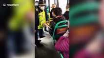 Elderly Chinese woman confronted after refusing to wear mask on bus during coronavirus outbreak