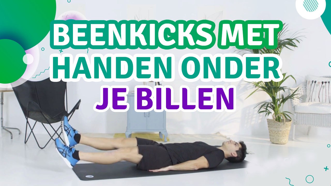 Beenkicks met handen onder je billen - Ik Ben Fit
