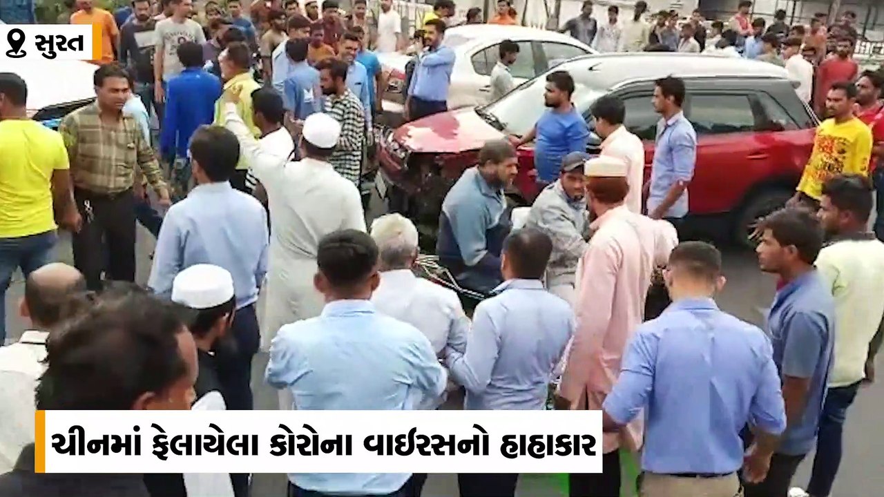 કીમ નજીક કાર ડિવાઈડર કૂદી રોંગ સાઈડમાં ઘૂસી બે...