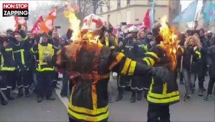 Manifestations : des pompiers s’immolent symboliquement (Vidéo)