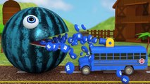Learn Colors with PACMAN and Farm WaterMelon 3D mandm Street Vehicle for Kid