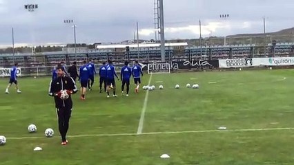 El Real Zaragoza entrena buscando la sorpresa contra el Real Madrid