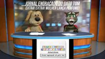 Jornal engraçado do gato tom: Mulher lança perfume! [Frases e Poemas]