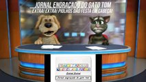 Jornal engraçado do gato tom: Piolhos dão festa em cabeça! [Frases e Poemas]