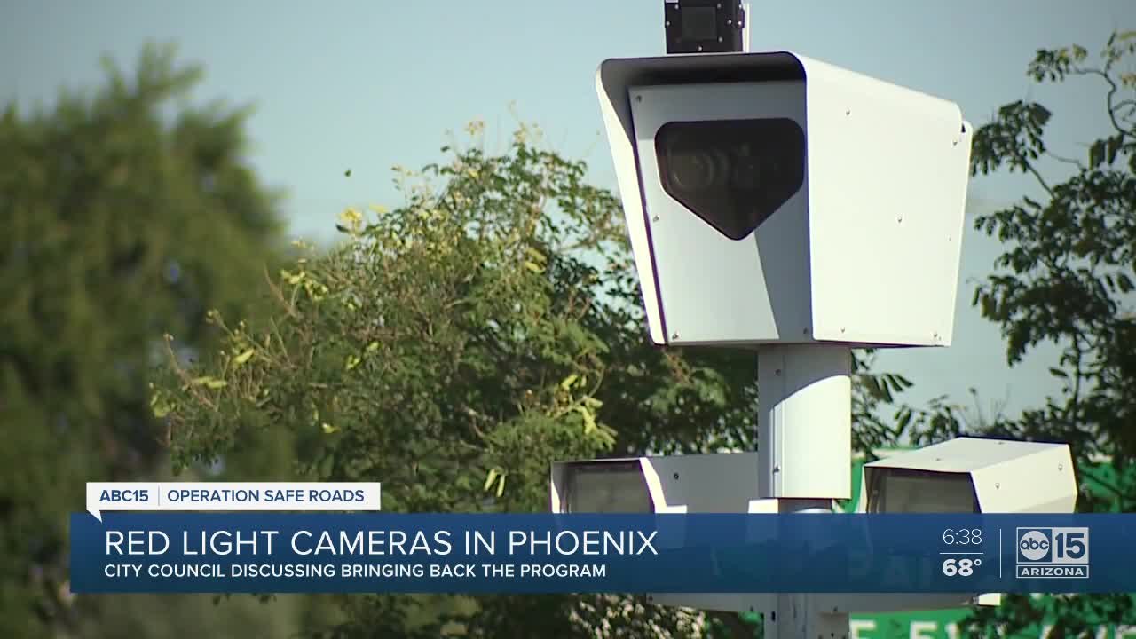 Will the flash of the red light cameras in Phoenix be activated again