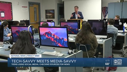 Teens using social media, checking sources for news