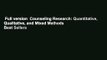 Full version  Counseling Research: Quantitative, Qualitative, and Mixed Methods  Best Sellers