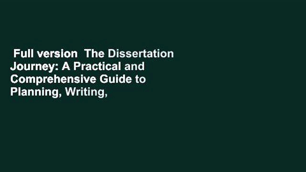 the dissertation journey second edition