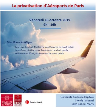 03- La privatisation d'ADP : un enjeu de finances publiques , Romain Bourrel, Maitre de conférences à l'université Grenoble-Alpes, @La privatisation d’Aéroports de Paris, colloque IEJUC