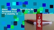 About For Books  Don't Make Me Think, Revisited: A Common Sense Approach to Web Usability  Best