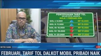 Tarif Tol Dalam Kota Berubah 1 Februari, Ini Rinciannya