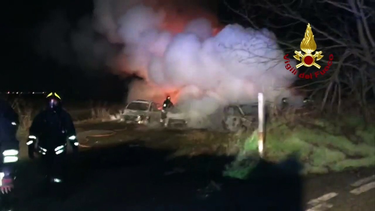 Autostrada A1  Assalto al Portavalori, rapina e incendio a San Zenone bivio Teem (29.01.20)