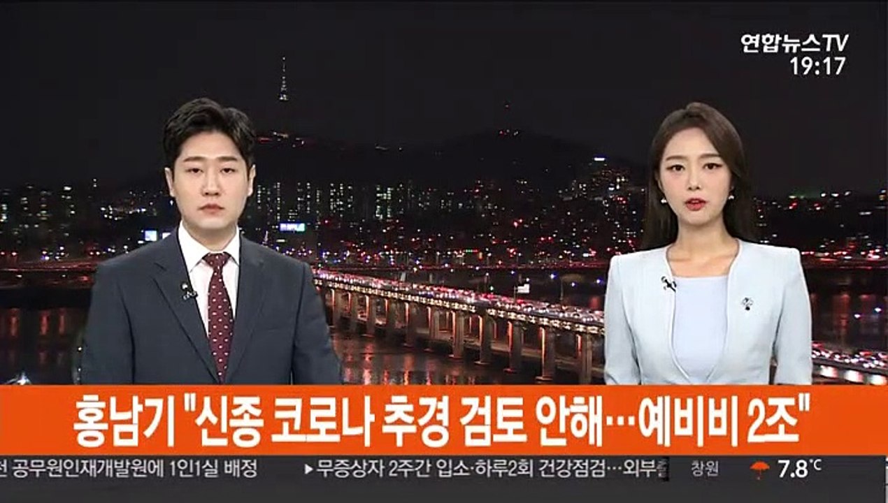 홍남기 "신종 코로나 추경 검토 안해…예비비 2조"
