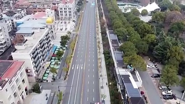 Drone mostra a cidade fantasma de Wuhan... o epicentro do coronavírus
